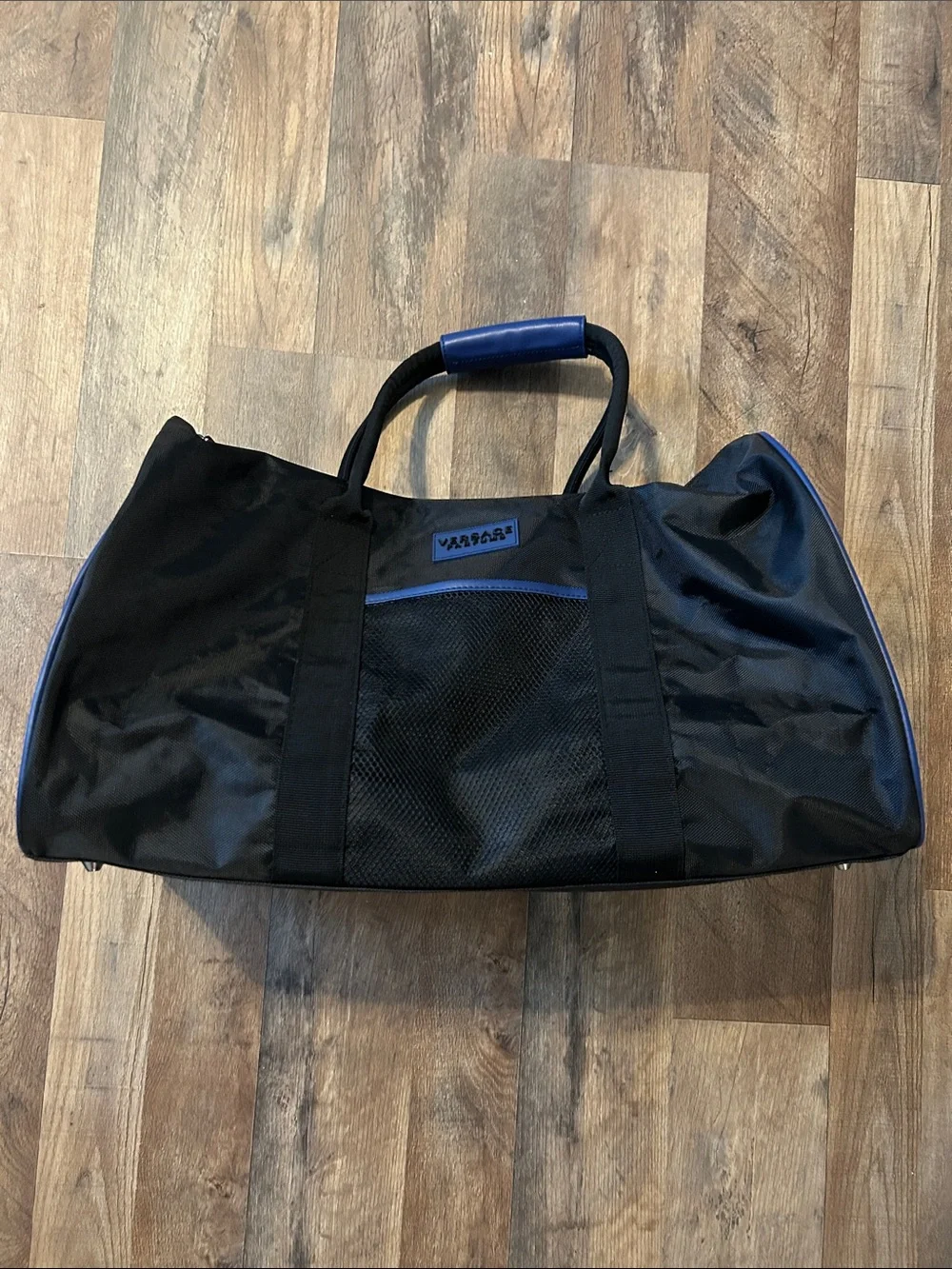 Versace Parfum. Black and Blue Duffel Bag -